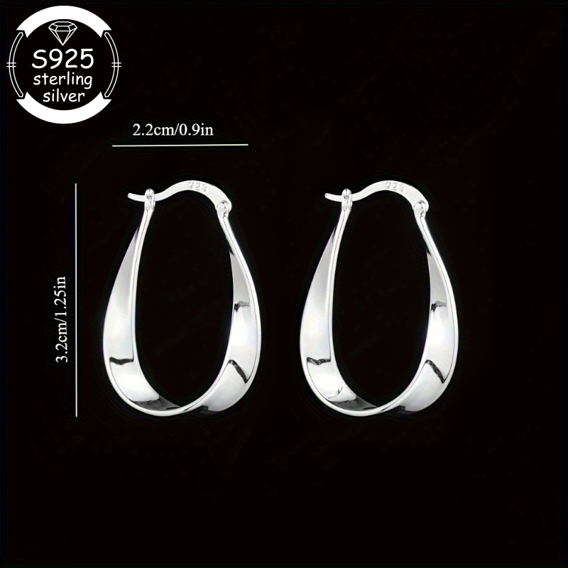 S925 Silvery Mobius Earrings — Gift for Girlfriend